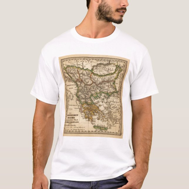 Turkey and Greece Map T-Shirt (Front)