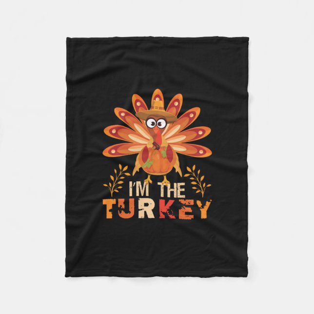 turkey and summer fall colours Fleece Blanket (Front)