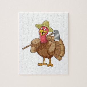 Turkey as Farmer Jigsaw Puzzle