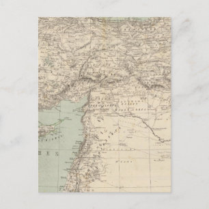 Turkey Atlas Map Postcard