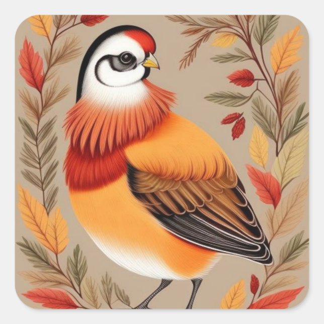 Turkey Bird  Square Sticker (Front)