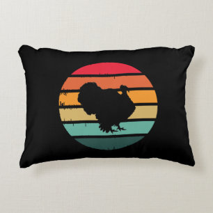 Turkey Bird Thanksgiving Distressed Vintage Sunset Decorative Cushion
