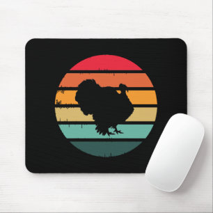 Turkey Bird Thanksgiving Distressed Vintage Sunset Mouse Pad