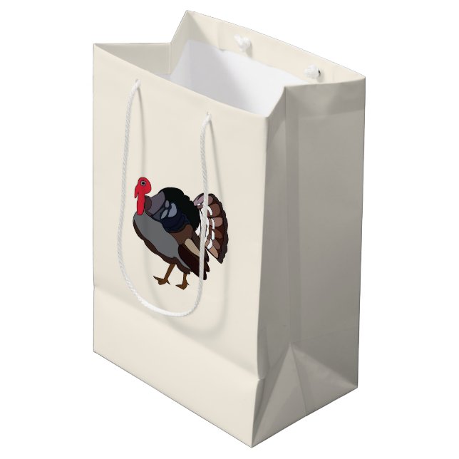 Turkey Bird Turkey Medium Gift Bag (Front Angled)