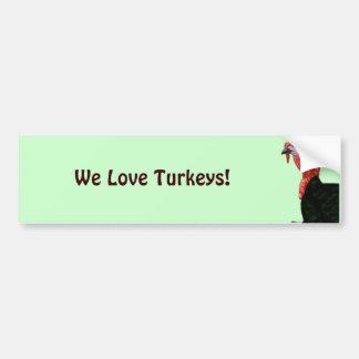 Turkey: Black Tom Head Bumper Sticker
