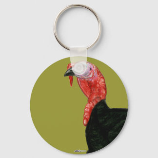 Turkey: Black Tom Head Key Ring