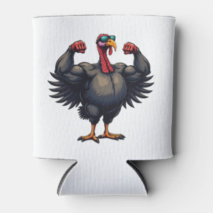 Turkey Bodybuilding Thanksgiving Day Gym Workout Can Cooler