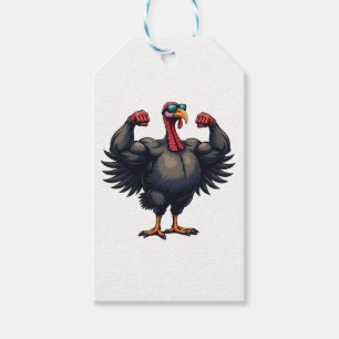 Turkey Bodybuilding Thanksgiving Day Gym Workout Gift Tags
