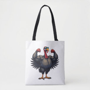 Turkey Bodybuilding Thanksgiving Day Gym Workout Tote Bag