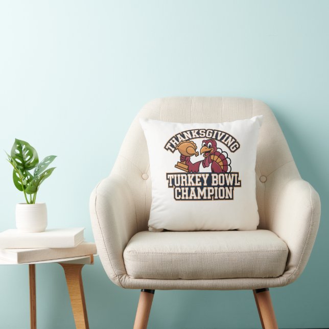 Turkey Bowl Champion Game Day Food Football Fun Cushion (Chair)