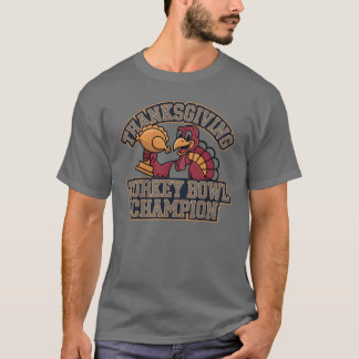 Turkey Bowl Champion Game Day Food Football Fun T-Shirt
