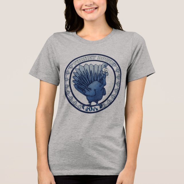 Turkey Bowl change to current year Tri-Blend Shirt (Front)