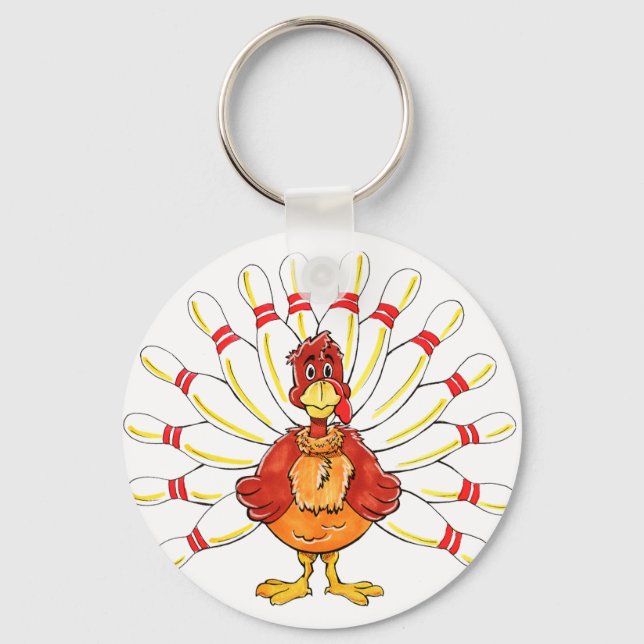 Turkey Bowler Key Ring (Front)
