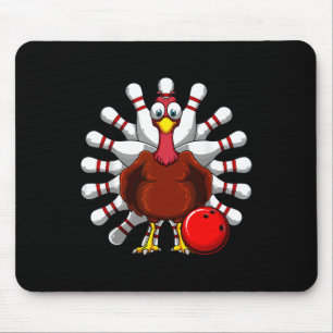Turkey Bowling Players Bowlers Fall Vibes Thanksgi Mouse Pad