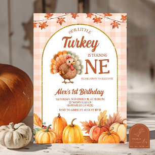 Turkey Boy 1st Birthday invitation
