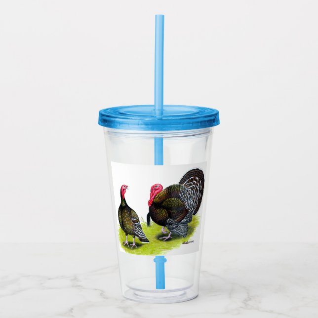 Turkey Broad Breasted Bronze Acrylic Tumbler (Front)