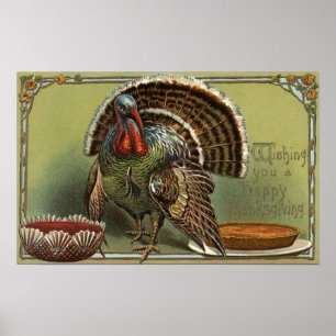 Turkey by Punch and Pie Poster