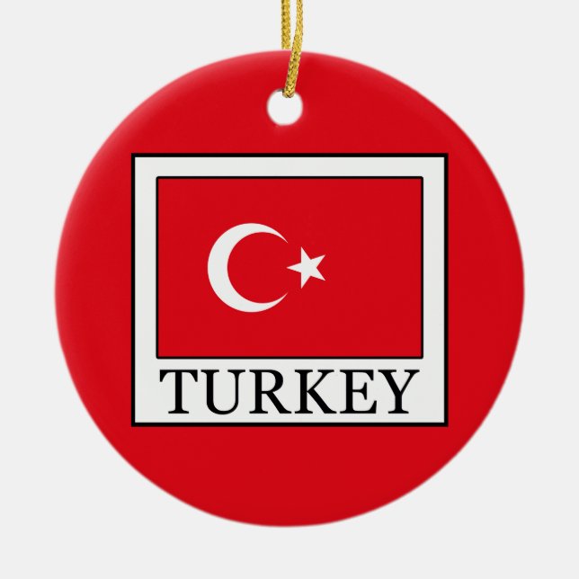 Turkey Ceramic Tree Decoration (Front)