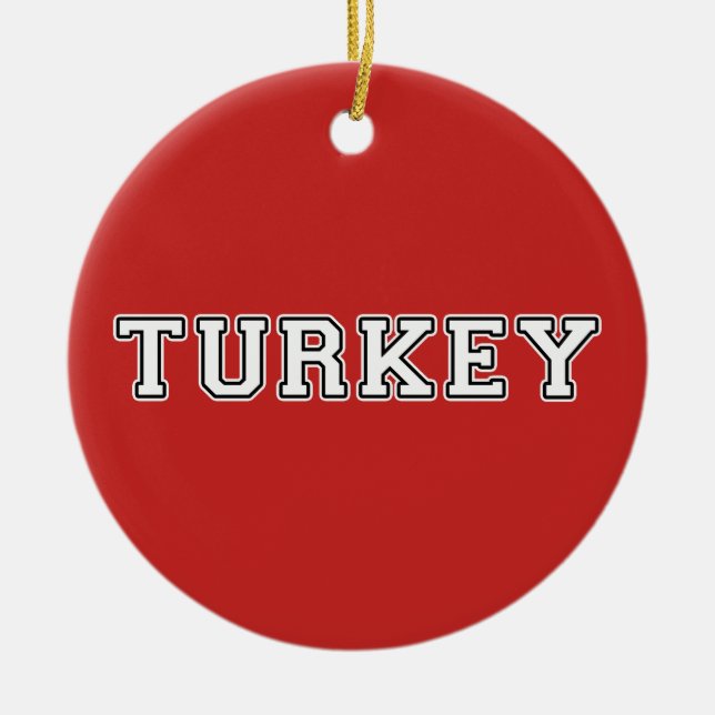 Turkey Ceramic Tree Decoration (Front)