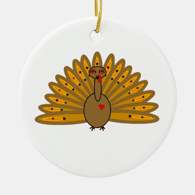 Turkey Ceramic Tree Decoration (Front)