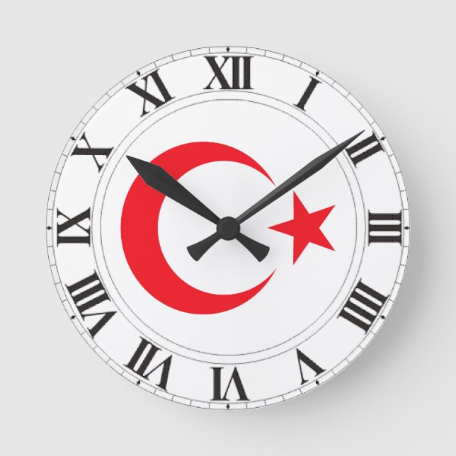 Turkey Coat of Arms Round Clock (Front)