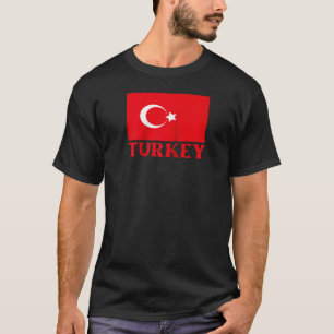 Turkey Country Flag Souvenir Turkey Vintage Raglan T-Shirt