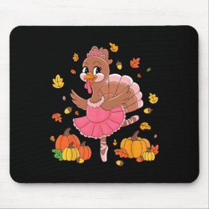 Turkey Dancing Ballet Lover Dancer Thanksgiving Fo Mouse Pad