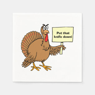 Turkey Day Joke Napkin