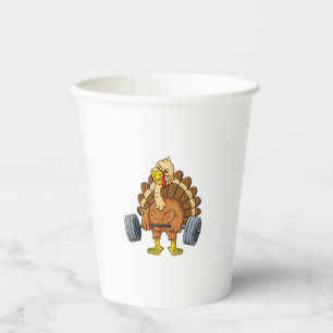 Turkey Deadlift Funny Thanksgiving Day Fitness Wei Paper Cups