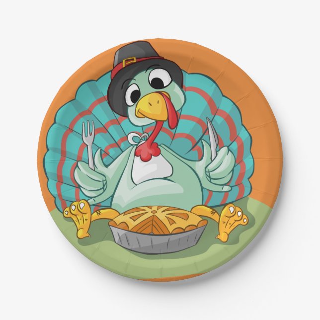 Turkey Dinner Paper Plate (Front)