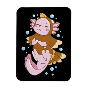 Turkey Disguise Axolotl Fun Magnet
