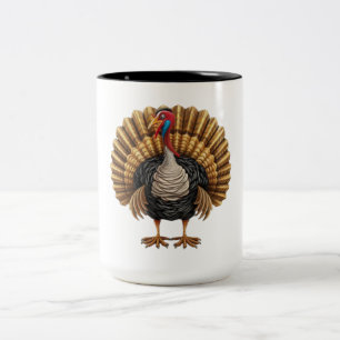 turkey disguise Two-Tone coffee mug
