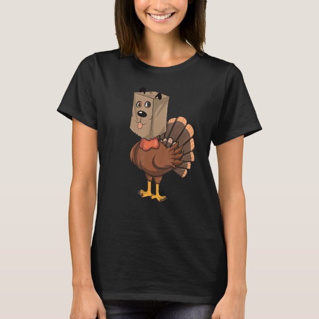 Turkey Dog Disguise   Thanksgiving Turkey In Disgu T-Shirt (Front)