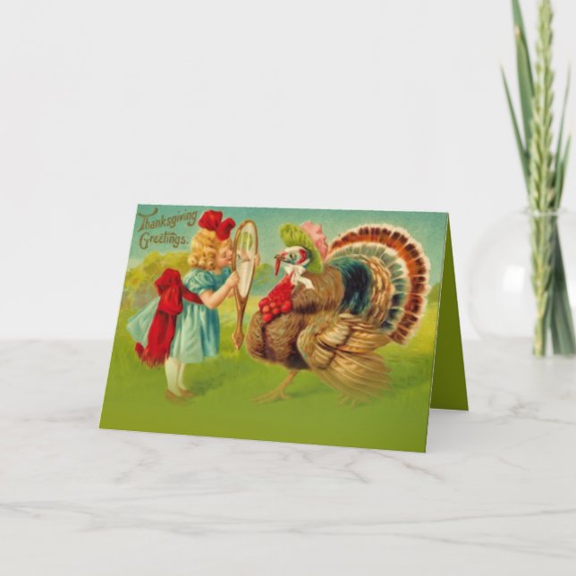 Turkey dressed up holiday card (Front)