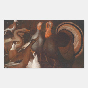 Turkey Ducks PigeonThanksgiving rectangular S Rectangular Sticker