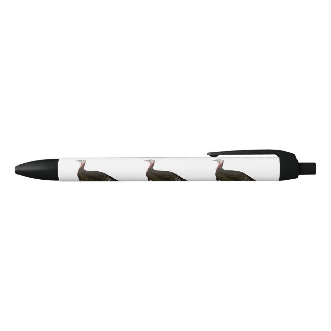 Turkey:  Eastern Wild Tom Black Ink Pen (Top)