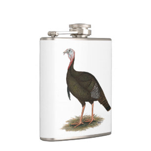 Turkey:  Eastern Wild Tom Hip Flask