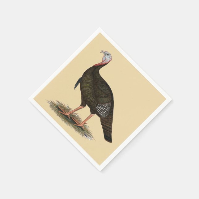 Turkey:  Eastern Wild Tom Napkin (Corner)