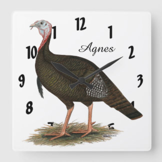 Turkey: Eastern Wild Tom Square Wall Clock