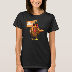 Turkey Eat Pizza Adult Vegan Kids Thanksgiving 1 T-Shirt
