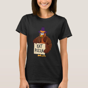 Turkey Eat Pizza Adult Vegan Kids  Thanksgiving  2 T-Shirt