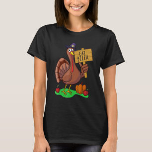 Turkey Eat Pizza Adult Vegan Kids  Thanksgiving 7 T-Shirt