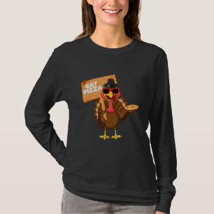 Turkey Eat Pizza Adult Vegan Kids  Thanksgiving s T-Shirt