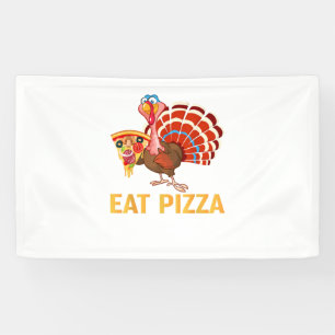 TURKEY EAT PIZZA Shirt Adult Vegan Kids Funny Than Banner
