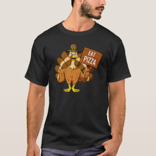 Turkey Eat Pizza Thanksgiving  Boys Girls Kids 2 T-Shirt