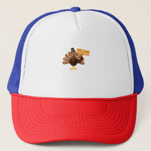 Turkey Eat Vegetables - Funny Vegan Thanksgiving  Trucker Hat
