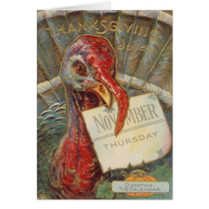 Turkey Eating November Calendar