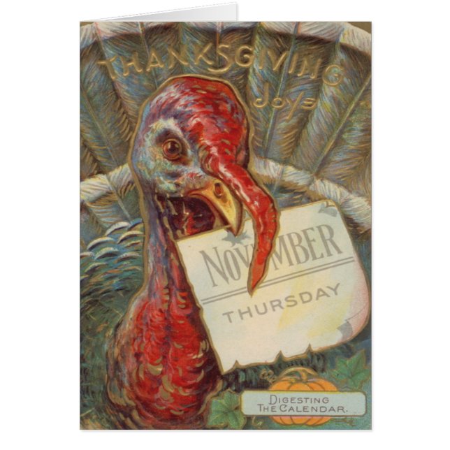 Turkey Eating November Calendar (Front)