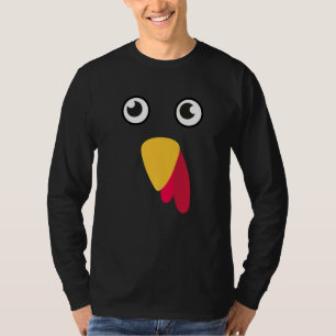 Turkey Face Cute Matching Family Thanksgiving T-Shirt