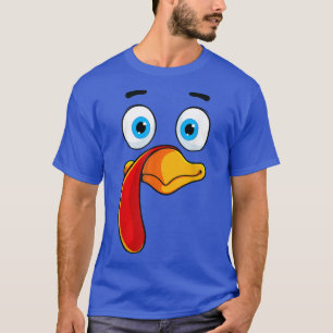Turkey Face Funny Thanksgiving Costume Men Toddler T-Shirt